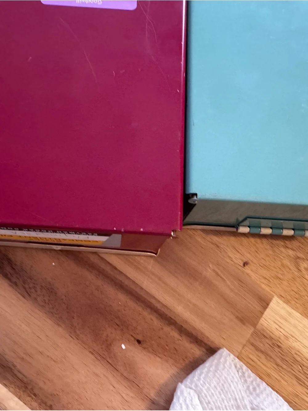 Kodak film Compartment File Organizer - 2 Red and Teal metal box vintage